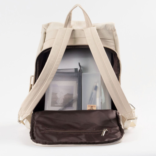 日式無印休閒後後背包包雙肩包電腦包大容量百搭純色女外出短途旅行