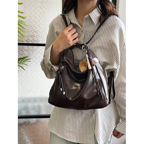 斜背復古大容量腋下單雙肩通勤女包2025新款輕奢小衆高級感托特包 斜背復古大容量腋下單雙肩通勤女包2025新款輕奢小衆高級感托特包