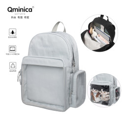 Qminica雙肩痛包書包20cm娃包雙肩包大容量中小食量追星漫展包