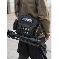 隼擊斜後後背包男機能戰術M3磁吸釦XPAC郵差包單肩後後背包防水跨包DGM-06