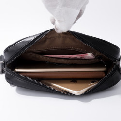 手包男真皮男士手拿包編織男包2021新款頭層牛皮軟青年休閒手抓包