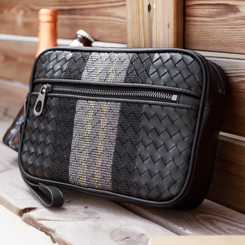 手包男真皮男士手拿包編織男包2021新款頭層牛皮軟青年休閒手抓包