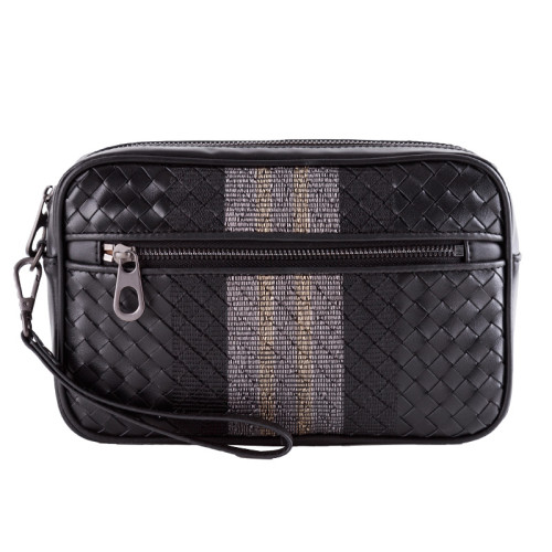 手包男真皮男士手拿包編織男包2021新款頭層牛皮軟青年休閒手抓包