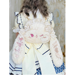 小狗莫莉兔耳包原創毛絨兔子鹿比多肉葡萄雙肩包可愛少女心軟妹