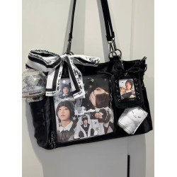 2025新款社畜大食量痛包日常通勤百搭尼龍托特包學生單肩斜後後背包包