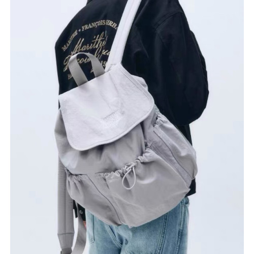 韓系雙肩包休閒大容量尼龍輕便旅行學生百搭小衆新款書包抽繩後後背包 韓系雙肩包休閒大容量尼龍輕便旅行學生百搭小衆新款書包抽繩後後背包