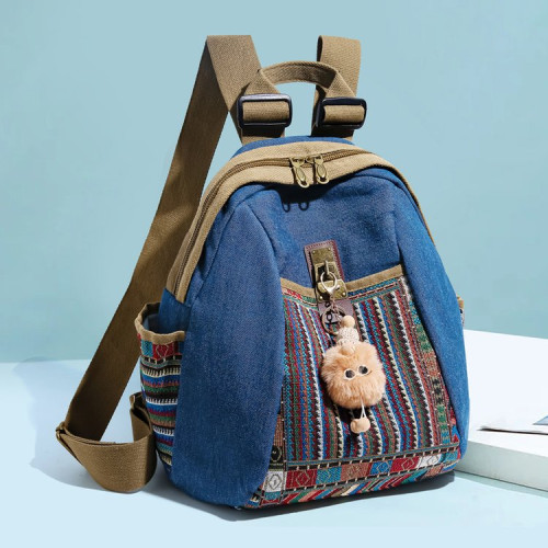 休閒雙肩包時尚百搭女旅遊輕便大容量後後背包多功能牛津布後後背包媽咪包