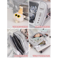 原創日系輕便娃包20cm小衆單肩包辣妹痛包可愛復古風電視機雙肩包