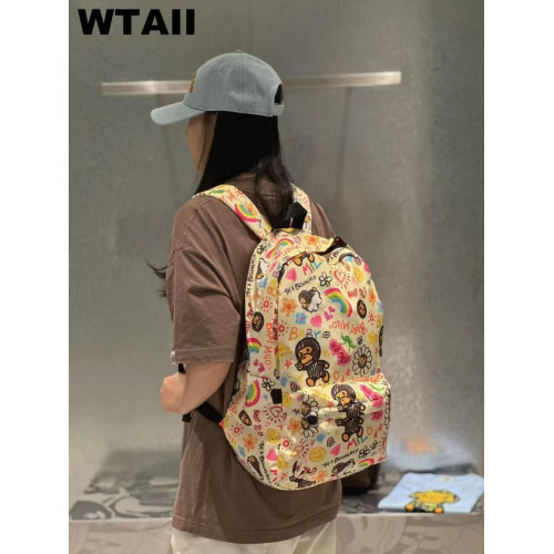 BEAD BABY 可愛卡通小猴子雙肩包印花大容量後後背包塗鴉學生書包大號 BEAD BABY 可愛卡通小猴子雙肩包印花大容量後後背包塗鴉學生書包大號