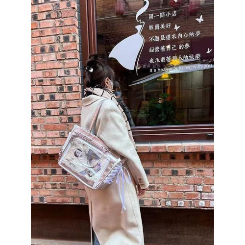 斯莫爾銀色絲帶痛包托特包女大容量通勤小衆設計學院風單肩手提包