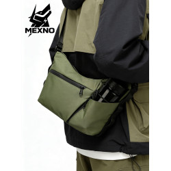 新款男士機能休閒多功能斜後後背包運動水杯包戶外防水通勤旅行單肩包