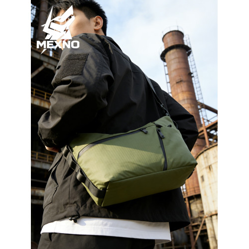 新款男士機能休閒多功能斜後後背包運動水杯包戶外防水通勤旅行單肩包