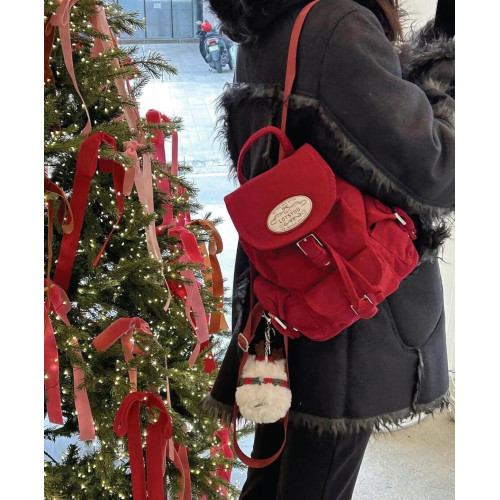 韓國lotysou小衆設計秋冬新款Jennie同款多口袋雙肩包休閒後後背包女