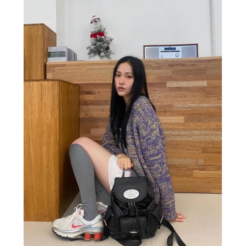 韓國lotysou小衆設計秋冬新款Jennie同款多口袋雙肩包休閒後後背包女