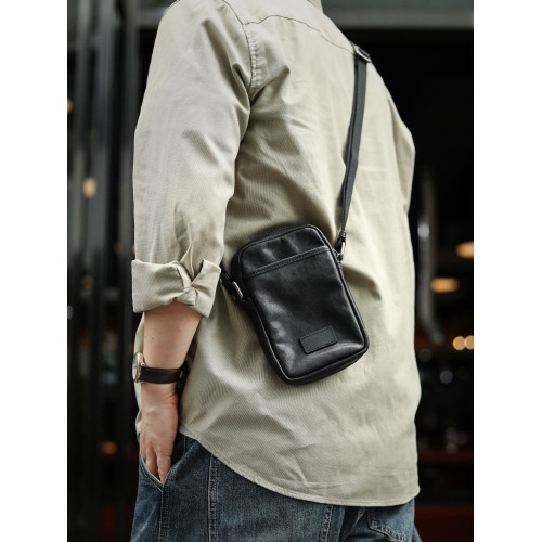 佐也原創男士迷你小包真皮隨身手機包夏天休閒小後後背包單肩斜後後背包潮