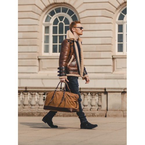 歐美大容量旅行袋男手提時尚短途旅行包防水健身蠟帆布斜背行李包 歐美大容量旅行袋男手提時尚短途旅行包防水健身蠟帆布斜背行李包