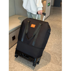 新款萬向輪旅行包帶拉桿行李袋收納包出差旅遊包大容量輕便待産包