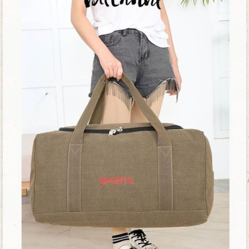 復古時尚大容量帆布旅行包女手提百搭行李包男短途打工出差旅遊包 復古時尚大容量帆布旅行包女手提百搭行李包男短途打工出差旅遊包