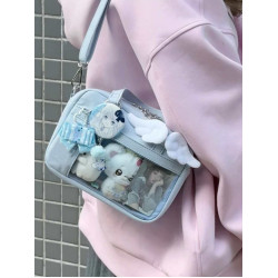 WHL原創自製mini尼龍防水小食手賬量兩用單肩斜背手提小方形痛包