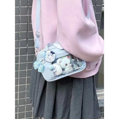 WHL原創自製mini尼龍防水小食手賬量兩用單肩斜背手提小方形痛包