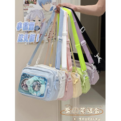 日系ins可愛吧唧痛包 二次元小食量穀子包小包包學生斜後後背包手機包