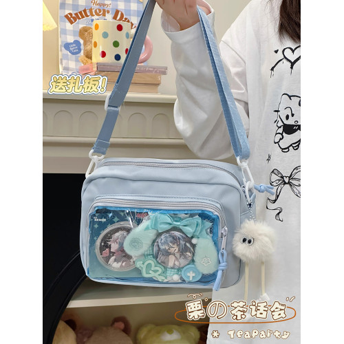 日系ins可愛吧唧痛包 二次元小食量穀子包小包包學生斜後後背包手機包