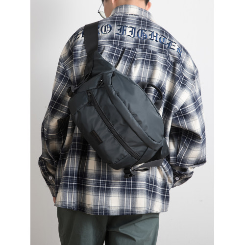 日系大容量男士胸包運動潮流斜後後背包牛津布防水戶外腰包個性騎行包