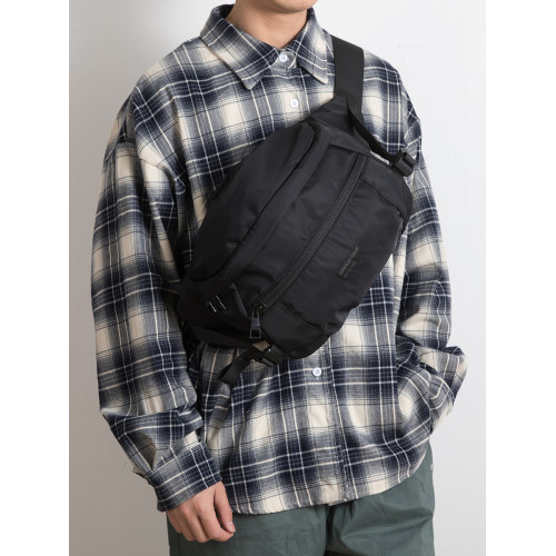 日系大容量男士胸包運動潮流斜後後背包牛津布防水戶外腰包個性騎行包