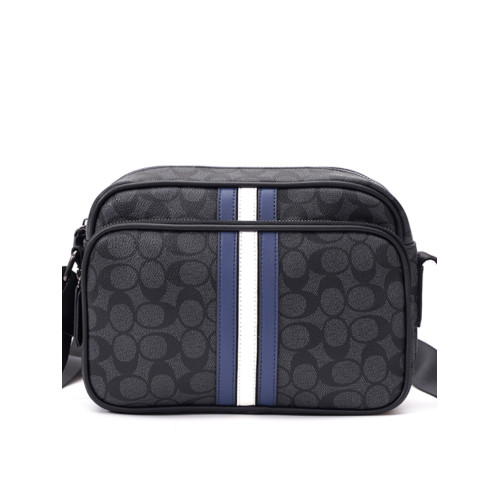 潮牌男士單肩包皮質街頭潮男情侶斜後後背包橫款字母小方包手機斜後後背包