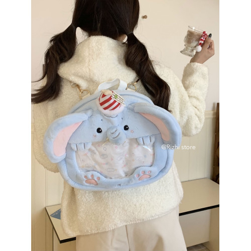 日稚商店二次元小食量痛包娃包毛絨可愛雙肩包大容量電腦包登山包