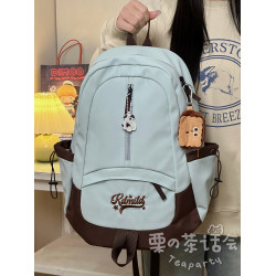 日系ins大學生休閒後後背包少女學院風復古雙肩包女 輕便初高中生書包