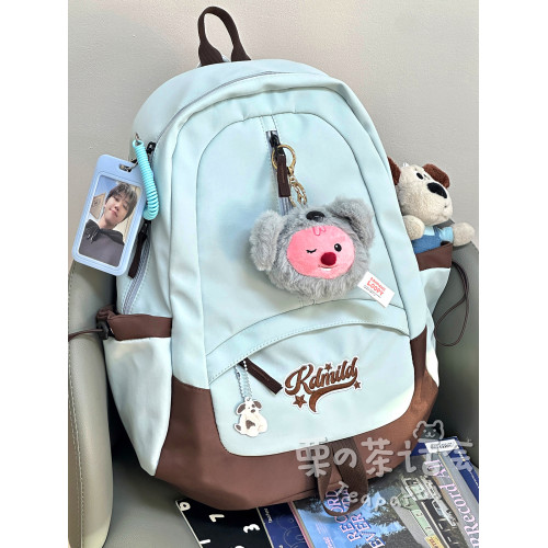 日系ins大學生休閒後後背包少女學院風復古雙肩包女 輕便初高中生書包