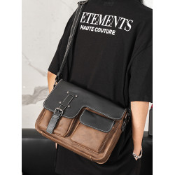 男包相機包新款復古郵差包 韓版男包休閒單肩包斜後後背包潮男包包