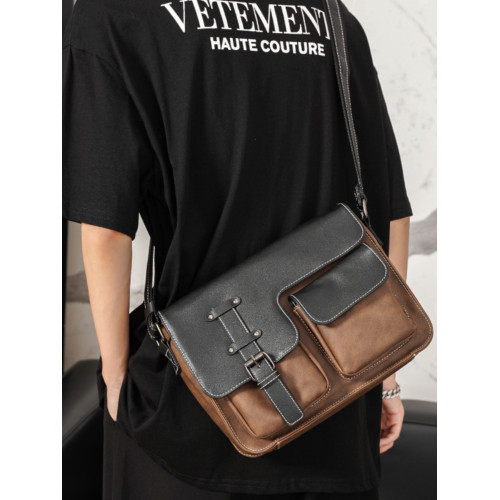 男包相機包新款復古郵差包 韓版男包休閒單肩包斜後後背包潮男包包