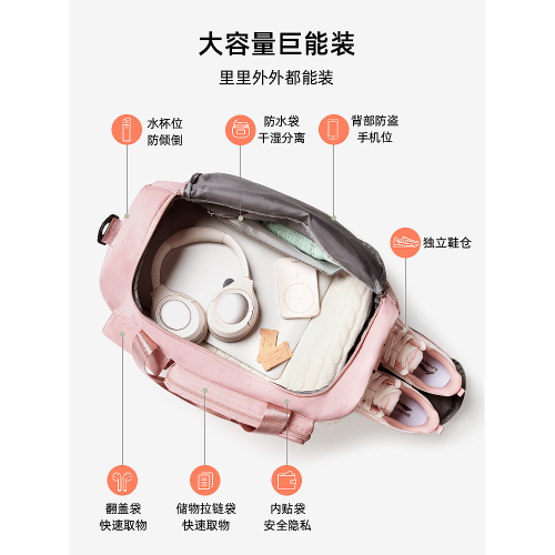 短途旅行包輕便女手提大容量收納包運動遊泳健身可套拉桿箱行李袋
