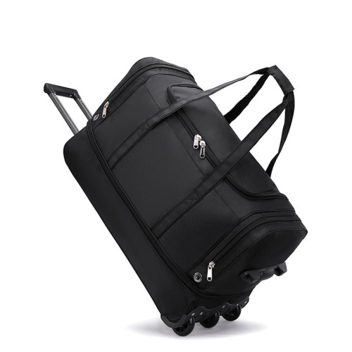 2025新款拉桿包學生住校旅行行李包大容量可折曡可背帶鞋位手提包