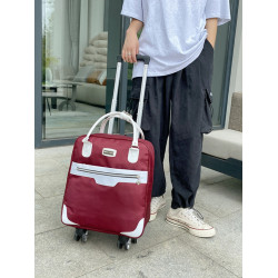 短途大容量行李包輕便出差拉桿包萬向輪登機旅遊包折曡防水收納袋