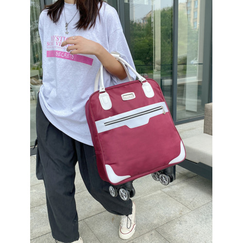 短途大容量行李包輕便出差拉桿包萬向輪登機旅遊包折曡防水收納袋