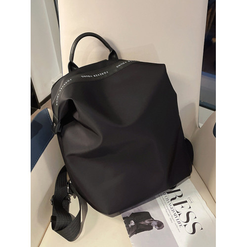 2025新款韓版百搭雙肩包簡約尼龍布後後背包書包帆布百搭時尚簡約