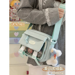 日系可愛少女二次元休閒小食量吧唧痛包小包學生斜後後背包輕便手機包