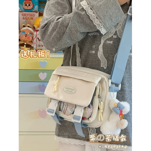 日系可愛少女二次元休閒小食量吧唧痛包小包學生斜後後背包輕便手機包