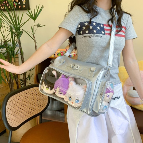 夏季新款雙肩後後背包學生休閒女大容量通勤單肩斜後後背包書包痛包娃包森