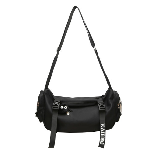 單肩包男日系工裝斜後後背包大容量旅行包上課通勤郵差包女運動健身包