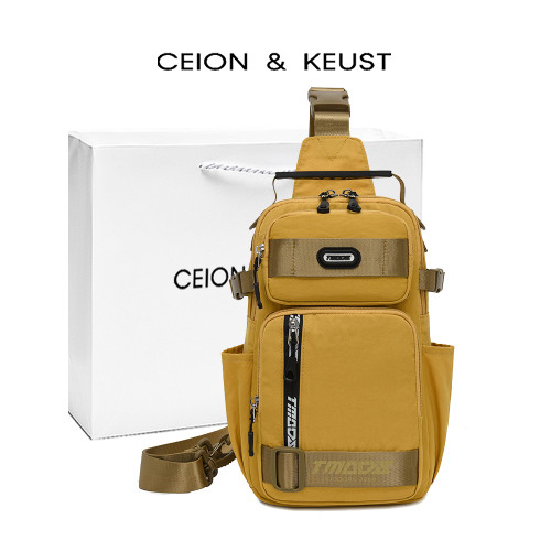 法國CEION & KEUST 多功能男女單肩斜背雙肩包休閒戶外學生胸包潮