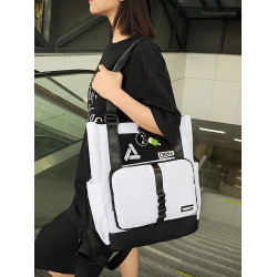 原創多功能機能雙肩包女個性潮酷大容量工裝單肩包通勤電腦郵差包