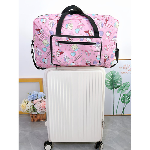 大容量可掛行李箱上防潑水手提便捷旅行包旅行袋拉桿箱折曡收納包