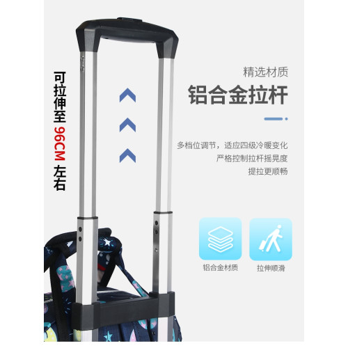 萬向輪四輪拉桿後後背包折疊輕便旅行袋長短途旅行包防水拉桿包登機箱