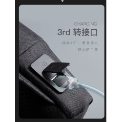 小型輕便USB商務雙肩包男士超輕薄防水電腦後後背包14寸上班簡約書包