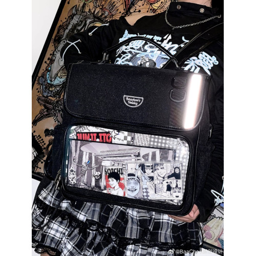 Baachoo 原創學院痛雙肩單肩痛包斜背通勤大容量吧唧穀子 Baachoo 原創學院痛雙肩單肩痛包斜背通勤大容量吧唧穀子