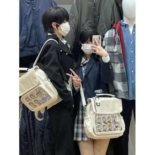 Baachoo 原創學院痛雙肩單肩痛包斜背通勤大容量吧唧穀子 Baachoo 原創學院痛雙肩單肩痛包斜背通勤大容量吧唧穀子